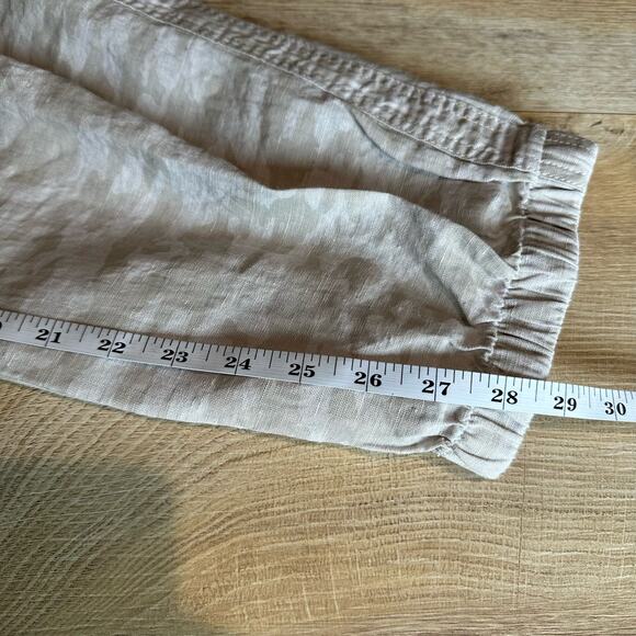 Athleta Cabo Tide Linen Jogger Pant Neutral Camo 22 - Picture 10 of 10